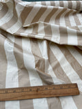 Designer Quality Gorgeous Silk Taffeta Stripes - LIGHT BROWNS/ IVORY!!!