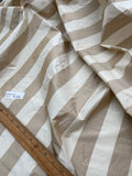 Designer Quality Gorgeous Silk Taffeta Stripes - LIGHT BROWNS/ IVORY!!!