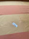 Designer Quality Gorgeous Silk Taffeta Weft Stripes- GOLD/ IRIDESCENT ORANGE!!!