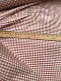 Designer Quality Gorgeous Silk Taffeta Gingham Check - IVORY/ LIGHT OLIVE/ MAROON!!!