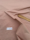 Designer Quality Gorgeous Silk Taffeta Gingham Check - IVORY/ LIGHT OLIVE/ MAROON!!!