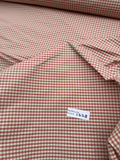 Designer Quality Gorgeous Silk Taffeta Gingham Check - IVORY/ LIGHT OLIVE/ MAROON!!!