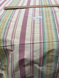 Designer Quality Gorgeous Silk Taffeta Stripes - BRICK RED/ GREENS/ IVORY!!!