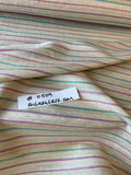 Fabulous Quality Raw Silk Tussah Novelty Stripes - PINK/ GRAY/ GREENS!!!