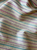 Fabulous Quality Raw Silk Tussah Novelty Stripes - PINK/ GRAY/ GREENS!!!