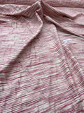 Fabulous Quality Heavy Raw Silk Tussah Stripes - BABY PINK/ MAGENTA!!!