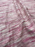 Fabulous Quality Heavy Raw Silk Tussah Stripes - BABY PINK/ MAGENTA!!!