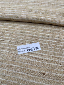 Exquisite Quality Raw Silk Matka Stripes- HERRING BONE/ NATURAL!!!