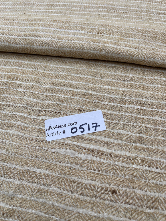 Exquisite Quality Raw Silk Matka Stripes- HERRING BONE/ NATURAL!!!