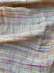 Fabulous Quality Silk Matka Plaid - NATURAL/ BABY PINK/ PURPLE!!!