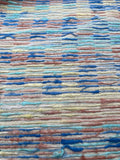 Fabulous Quality Silk Tussah Horizontal Stripes - RUST/ AQUA/ BLUES!!!