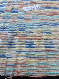 Fabulous Quality Silk Tussah Horizontal Stripes - RUST/ AQUA/ BLUES!!!