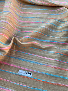 Fabulous Quality Raw Silk Horizontal Stripes -MULTI COLOR!!!