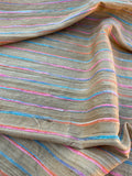 Fabulous Quality Raw Silk Horizontal Stripes -MULTI COLOR!!!