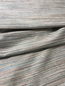 Fabulous Quality Raw Silk Horizontal Stripes - BROWNS/ BLUES!!!