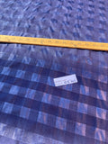 Fabulous Quality Silk Raw Tussah/ Noil Plaid -NAVY BLUE!!!