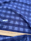 Fabulous Quality Silk Raw Tussah/ Noil Plaid -NAVY BLUE!!!