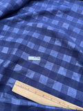 Fabulous Quality Silk Raw Tussah/ Noil Plaid -NAVY BLUE!!!