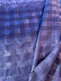 Fabulous Quality Silk Raw Tussah/ Noil Plaid -NAVY BLUE!!!