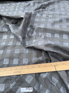 Fabulous Quality Silk Raw Tussah/ Noil Plaid -BLACK!!!