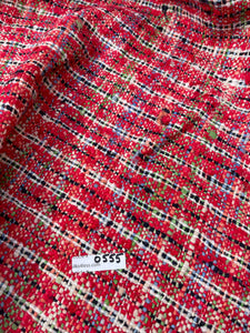 Fabulous Quality Raw Silk Heavy Matka Tweed - REDS/ OFF-WHITE/ GREENS!!!