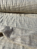 Fabulous Quality Heavy Raw Silk Tussah raised plaid - OFF-WHITE!!!