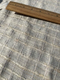 Fabulous Quality Heavy Raw Silk Tussah raised plaid - OFF-WHITE!!!