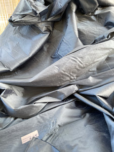 Fabulous Quality Iridescent Silk Shantung - STEEL/ BLACK!!!