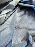 Fabulous Quality Iridescent Silk Shantung - STEEL/ BLACK!!!