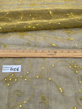 Exquisite Quality Silk Tissue Novelty/ Embroidery - BLACK/ GOLD!!!