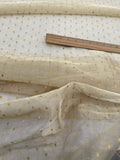 Exquisite Quality Tissue Silk Polka Dots, Novelty - WHITE/ GOLD!!!