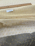 Exquisite Quality Tissue Silk Polka Dots, Novelty - WHITE/ GOLD!!!