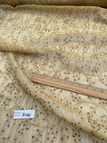 Exquisite Quality Silk Tissue Pleated Hand Embroidery - WHITE/ GOLD!!!