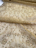 Exquisite Quality Silk Tissue Pleated Hand Embroidery - WHITE/ GOLD!!!