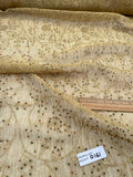 Exquisite Quality Silk Tissue Pleated Hand Embroidery - WHITE/ GOLD!!!