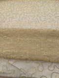 Exquisite Quality Silk Tissue Hand Embroidery - WHITE/ GOLD!!!