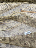 Exquisite Quality Silk Tissue Print - WHITE/ COPPER!!!