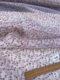 Exquisite Quality Silk Organza Embroidery - WHITE/ MAROON!!!