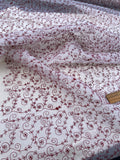 Exquisite Quality Silk Organza Embroidery - WHITE/ MAROON!!!