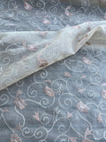 Exquisite Quality Silk Organza Sheer Embroidery - IVORY/ BROWNS!!!