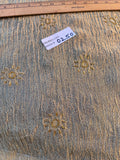 Exquisite Quality Silk Tissue Pleated fabric/ Hand Embroidered - GOLD/ GOLD!!!