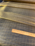 Exquisite Quality Silk Tissue Plaid Pattern - BLACK/ GOLD!!!