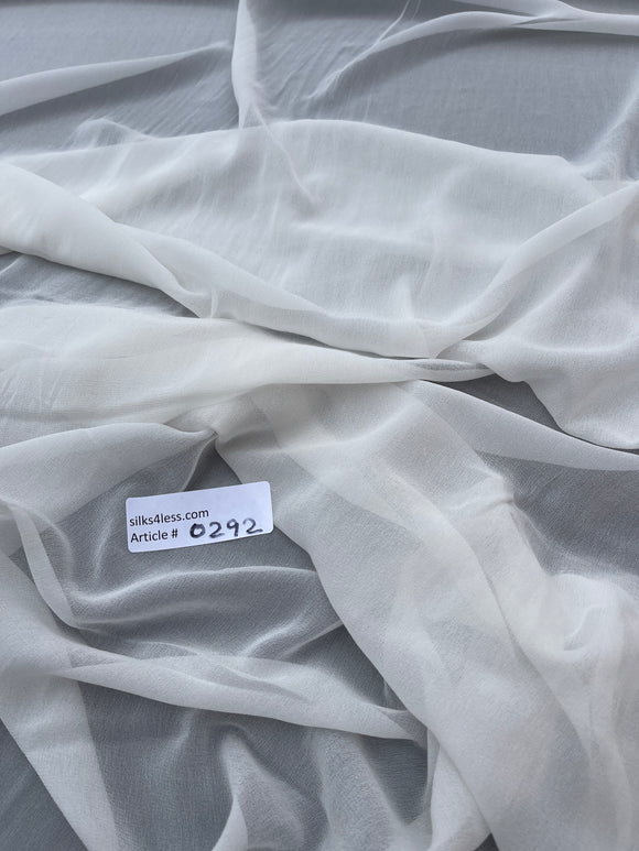 Exquisite Quality Silk Chiffon Solids - WHITE!!!