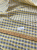 Exquisite Quality Silk Organza/ Dupioni Sheers Plaid - WHITE/ GOLD!!!