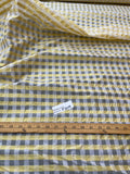 Exquisite Quality Silk Organza/ Dupioni Sheers Plaid - WHITE/ GOLD!!!