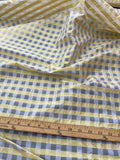 Exquisite Quality Silk Organza/ Dupioni Sheers Plaid - WHITE/ GOLD!!!