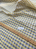 Exquisite Quality Silk Organza/ Dupioni Sheers Plaid - WHITE/ GOLD!!!