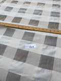 Exquisite Quality Silk Metallic Organza/ Raw Silk Sheers Plaid - NATURAL!!!