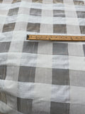 Exquisite Quality Silk Metallic Organza/ Raw Silk Sheers Plaid - NATURAL!!!