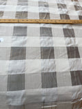 Exquisite Quality Silk Metallic Organza/ Raw Silk Sheers Plaid - NATURAL!!!